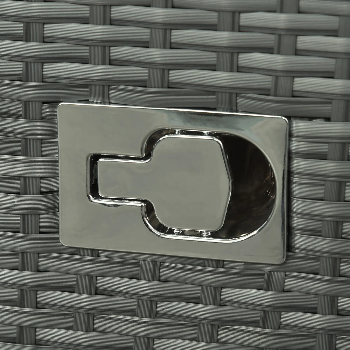 Outsunny Six-piece Outdoor Rattan Dining Set, Outdoor Sofa Set with Reclining Armchairs and Mental Frame, Orange