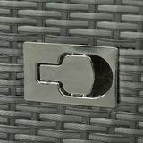 Outsunny Six-piece Outdoor Rattan Dining Set, Outdoor Sofa Set with Reclining Armchairs and Mental Frame, Orange