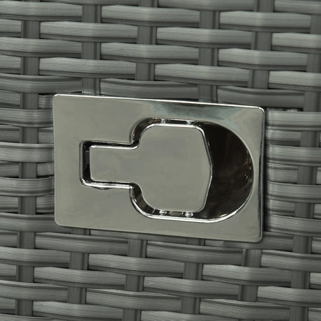 Outsunny Six-piece Outdoor Rattan Dining Set, Outdoor Sofa Set with Reclining Armchairs and Mental Frame, Orange