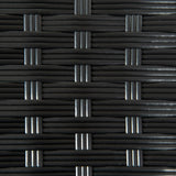 Outsunny Rattan Side Table, Outdoor Coffee Table with Plastic Board Under the Full Woven Table Top for Patio, Garden, Balcony, Black