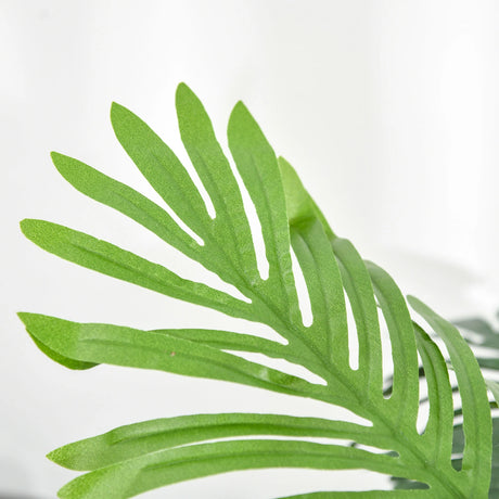 Outsunny 2 Pack 60cm Artificial Palm Tree Decorative Plant with Nursery Pot, Fake Tropical Tree for Indoor Outdoor Dcor