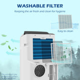 HOMCOM 14000 BTU Mobile Air Conditioner for Room up to 35m2, Smart Home WiFi Compatible, with Dehumidifier, Fan, 24H Timer