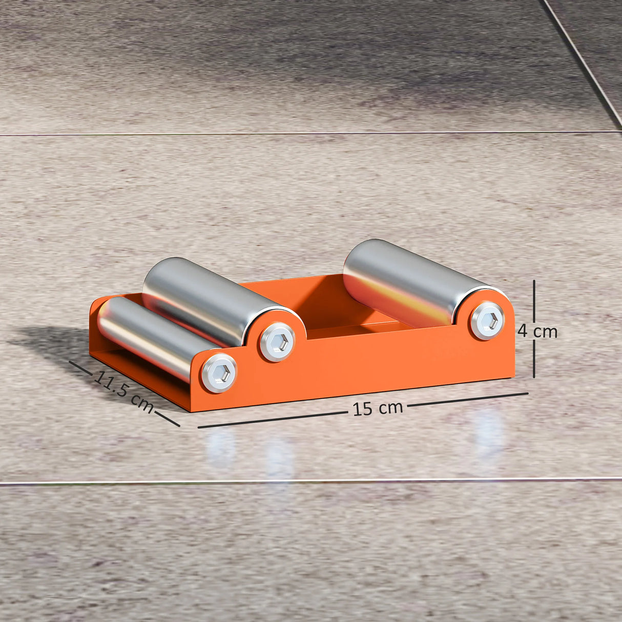 HOMCOM Motorcycle Wheel Cleaning Roller Stand with Steel Frame, Aluminium Rollers, Motorcycle Maintenance Stand for Tyre Cleaning and Chain Lubrication, Fit Tyre Width < 180mm, Bikes < 485lb, Orange
