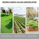 Outsunny 1m x 50m Weed Control Membrane, Heavy Duty Weed Control Barrier Fabric, 90gsm Ground Cover for Patios, Garden, Flower beds, Landscaping