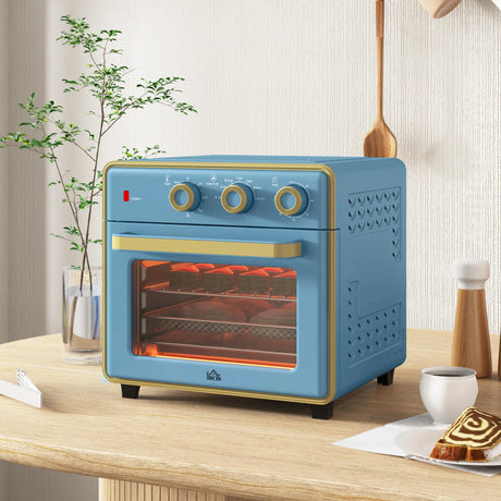 HOMCOM 20L 90-230 Mini Electric Oven - Blue