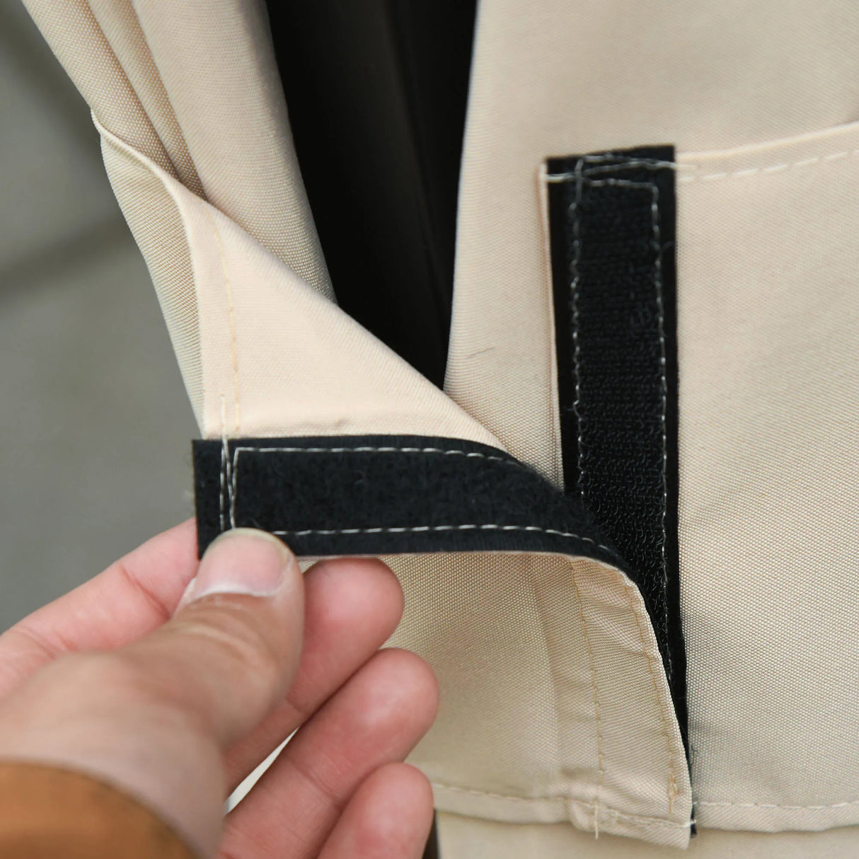 Outsunny 4 Pack Replacement Gazebo Curtains Privacy Panel for Most 3 x 4m Gazebo Canopy Pavillion Outdoor Shelter Sidewalls Accessories Beige