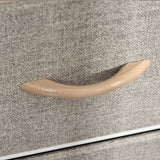 HOMCOM Chest of Drawers Storage  Dresser Cabinet Organizer with 3 Fabric Drawers and 2 Display Shelves for Living Room, Bedroom, Hallway, Beige