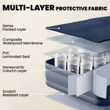Outsunny Inflatable Mattress, Single Air Bed with Built-in Electric Pump, 3 Mins Inflation, Flocked Surface, Grey