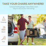 Outsunny Zero Gravity Lounger Chair Set of 2, Folding Reclining Patio Chair with Padded Seat, Cup Holder, Soft Cushion and Headrest for Poolside, Camping, Coffee