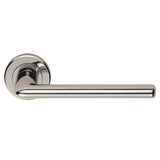 MANON LEVER ON SPRUNG SCREW-ON ROUND ROSE - POLISHED CHROME - SET