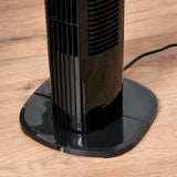 HOMCOM 31" Freestanding Tower Fan, 3 Speed 3 Mode, 7.5H Timer, Oscillating, LED Panel, Remote Control, 31 Inch Standing Fan, Black