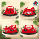AIYAPLAY Angry Bird Licensed Waltzer Car, 12V Kids Bumper Car w/ Joysticks, Remote, Music LED Lights, Red