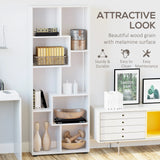 HOMCOM 8-Cube Bookcase, Tall Display Shelf, Standing Storage Rack for Study Room, Living Room, 70 x 24 x 178cm, White