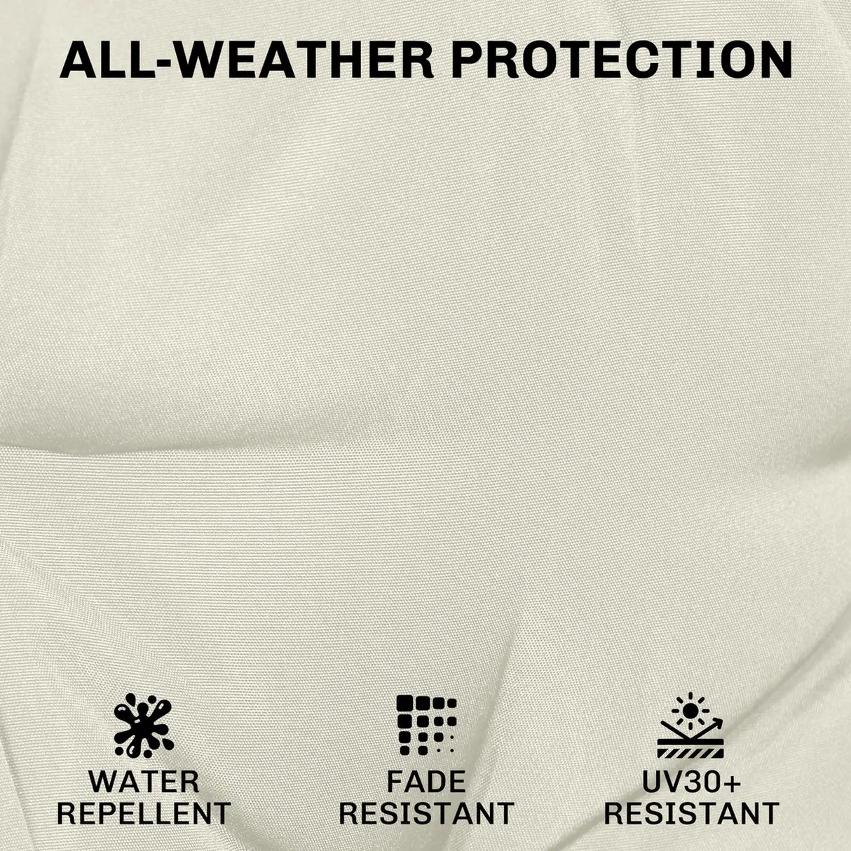 Outsunny Outdoor Chair Seat Cushions Set of 2, Garden Chair Cushions with 7cm Thick Foam & Ties, Cream White