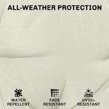 Outsunny Outdoor Chair Seat Cushions Set of 2, Garden Chair Cushions with 7cm Thick Foam & Ties, Cream White