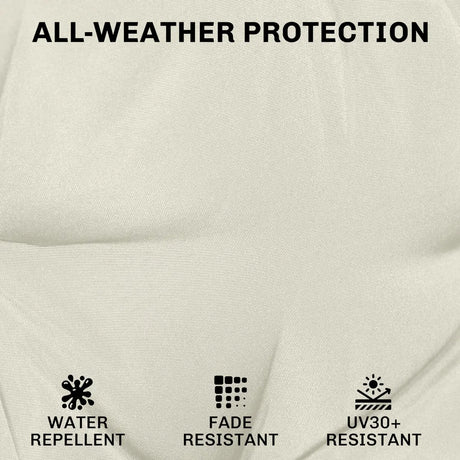 Outsunny Outdoor Chair Seat Cushions Set of 2, Garden Chair Cushions with 7cm Thick Foam & Ties, Cream White