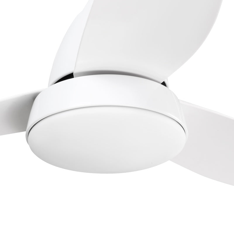 HOMCOM Reversible Ceiling Fan with Light, 3 Blades Indoor Modern Mount White LED Lighting Fan with Remote Controller, for Bedroom, Living Room, White