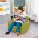 HOMCOM Children Armchair Mini Sofa Wood Frame Anti-Slip Legs High Back