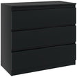 HOMCOM Chest of Drawers, 3-Drawer Storage Organiser Unit for Bedroom, Living Room, Black