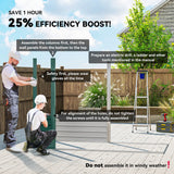 Outsunny 3.7 x 7.9ft Galvanised Steel Shed, with Latched Door and Padlock - Green