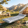 Outsunny Sleeping Mat, Foldable Camping Mattress Pad with Elastic Straps, Light Grey