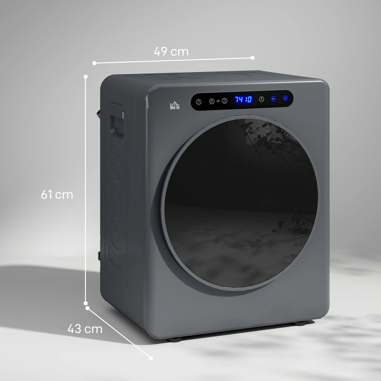 HOMCOM 4kg Compact 40-60C  Tumble Dryer - Grey