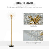 HOMCOM 160cm Dandelion-Crystallite Floor Lamp, with Foot Switch