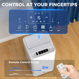 HOMCOM 12,000 BTU 5-in-1 Mobile Air Conditioner, 35m2 Radius - White