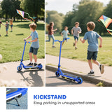 AIYAPLAY Electric Scooter for Kids 6-14 Years, with Colourful Lights, Blue