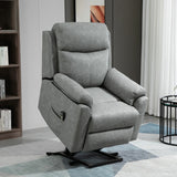 HOMCOM Faux Leather 70 Electric Riser Recliner Chair - Grey