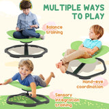 AIYAPLAY Butterfly-Shaped Kids Swivel Chair, Sensory Spinning Chair for Balance and Coordination Training, Green