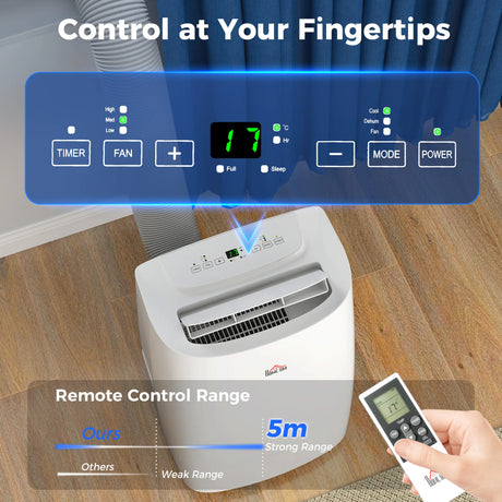 HOMCOM 14000 BTU Multi-Mode Mobile Air Conditioner, with Mounting Kit