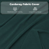 HOMCOM Set of Four Folding Corduroy Seat Chairs - Teal