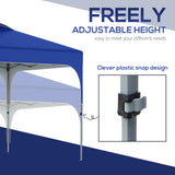 Outsunny 3 x 3(M) Pop Up Gazebo, UPF 50+ Foldable Canopy Tent with Wheeled Carrybag, 4 Leg Weight Bags, Height Adjustable Marquee Shelter 1 person easy setup for Outdoor Garden Patio Party, Blue