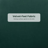 HOMCOM Set of Two Velvet-Feel Lotus Bar Stools - Dark Green