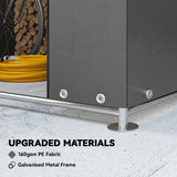 Outsunny 6 x 4 ft Outdoor Garden Storage Shed, Waterproof Bike Tent with Vent and Roll-Up Zipper Door