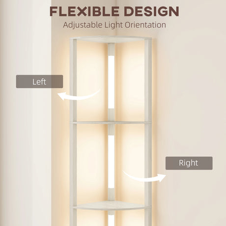 HOMCOM Three-Tier Corner Floor Lamp