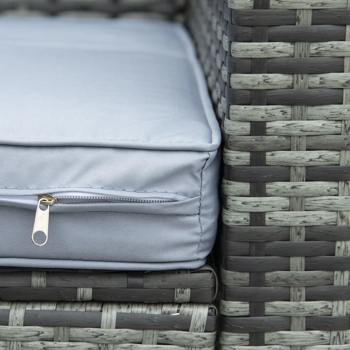 Outsunny Four-Piece Rattan Sofa Set - Grey