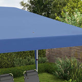 Outsunny Pop Up Gazebo, Double Roof Foldable Canopy Tent, Height Adjustable Wedding Awning Canopy w/ Carrying Bag, 6 m x 3 m x 2.65 m, Blue