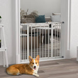 PawHut Pressure Fit Stair Gate, Dog Gate w/ Auto Closing Door for Small, Medium Dog, Easy Installation, for Width 74 to 100cm