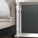 HOMCOM Console Table Modern Sofa Side Desk with Storage Shelves Drawers for Living Room Entryway Bedroom White