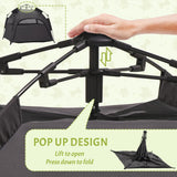PawHut Foldable Dog Cat Tent with Water-Resistant Oxford, Carry Bag for Extra Large Dog, Charcoal Grey