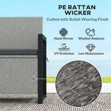 Outsunny 151.5L Storage Garden Bench, with Cushion - Grey
