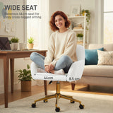 HOMCOM Faux Fur Rabbit Chair - Cream White