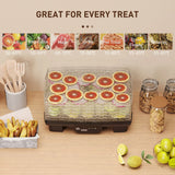 HOMCOM 40-70 Six-Tray Food Dehydrator - Black