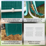 Outsunny 8 x 6.5 ft Outdoor Garden Storage Shed, Waterproof Bike Tent with Double Roll-up Zipper Door for Garden Tools, Green