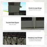 Outsunny 3.6 x 3 m Aluminium Hardtop Gazebo, with Accessories - Dark Grey