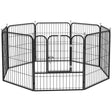 PawHut 8 Panels Heavy Duty Puppy Playpen, for Small and Medium Dogs, Indoor and Outdoor Use - Black