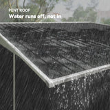 Outsunny 3.3 x 2.68m Corrugated Metal Shed - Black