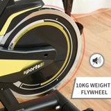 HOMCOM Upright Exercise Bike Indoor Training Cycling Machine Stationary Workout Bicycle with 10KG Flywheel and Adjustable Resistance Seat Handlebar LCD Display for Home Gym